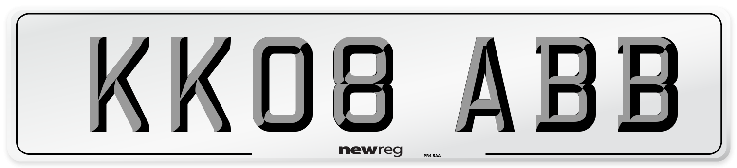 KK08 ABB Number Plate from New Reg